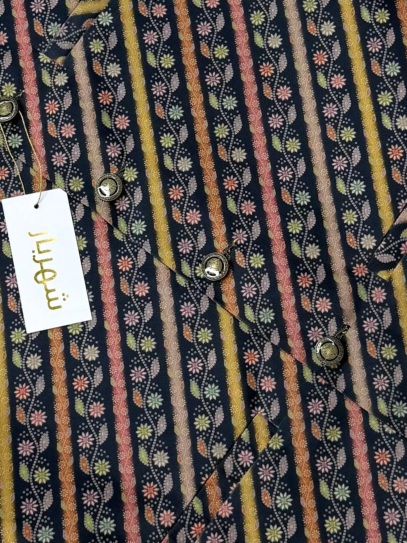 Rainbow Flower Black Waistcoat কোড - 322 - Shahriar Premium