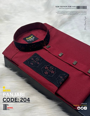 3Leaf Embroidery Merun কোড - 204 - Shahriar Premium