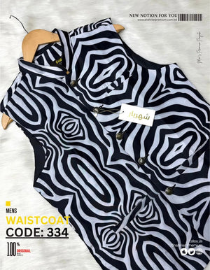Premium Zebra Print Waistcoat কোড - 334 - Shahriar Premium