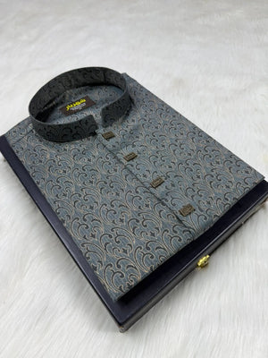 Orchid Signature Cgreen Colour Panjabi কোড - 374 - Shahriar Premium