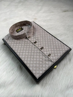 Arabic Star Off White Panjabi কোড - 420 - Shahriar Premium