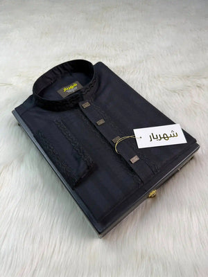 Imperial Premium Black Panjabi কোড - 435 - Shahriar Premium