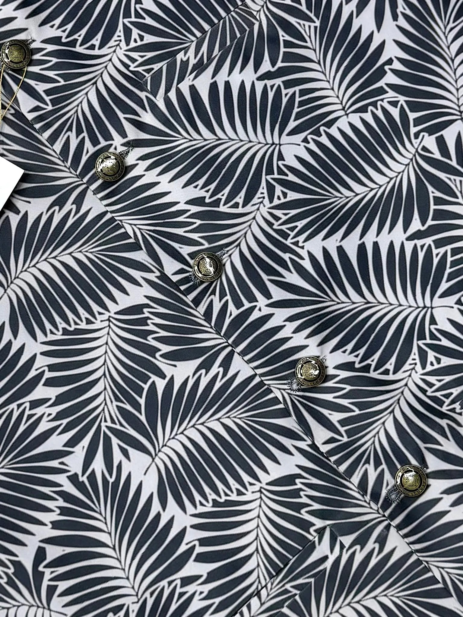 White Palm leaf Waistcoat āĻā§āĻĄ - 336 - Shahriar Premium