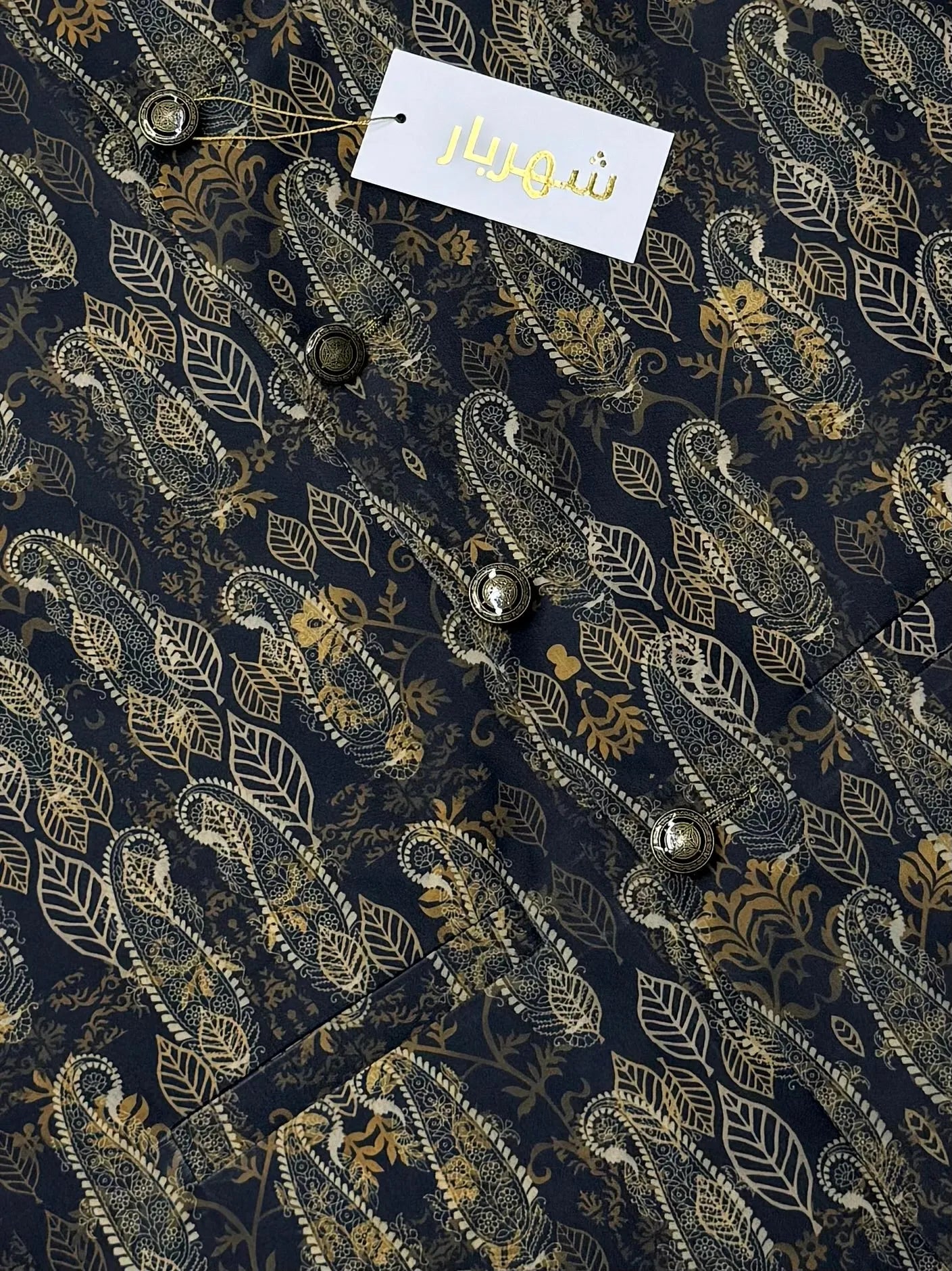 Premium Lotus Black Waistcoat āĻā§āĻĄ - 311 - Shahriar Premium