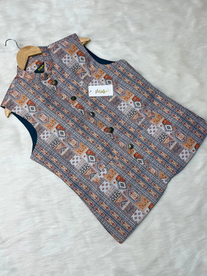 Ashe & Wood Carving Waistcoat কোড - 340 - Shahriar Premium