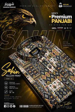 Sahin Yellow Print কোড-13 - Shahriar Premium