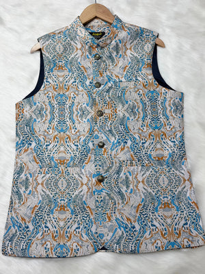 Premium White Seaweed Waistcoat কোড - 344 - Shahriar Premium