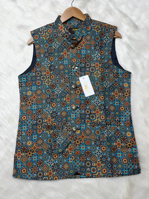 Premium Star Blue Waistcoat কোড - 316 - Shahriar Premium