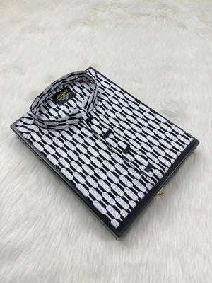 Chain Cotton Black Panjabi কোড - 366 - Shahriar Premium