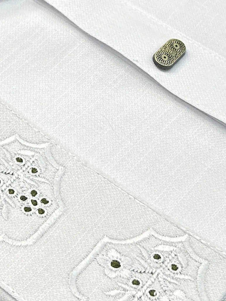 3Leaf Embroidery White āĻā§āĻĄ - 136 - Shahriar Premium