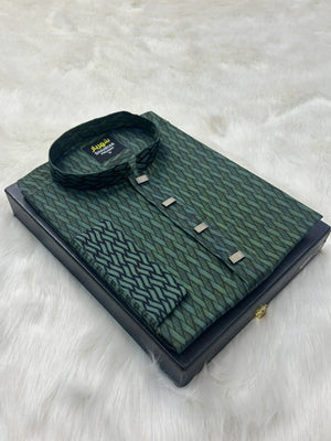 Mat Embroidary Green কোড - 163 - Shahriar Premium