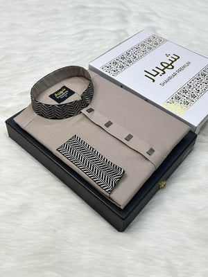 Wave Embrodery Gray কোড - 179 - Shahriar Premium