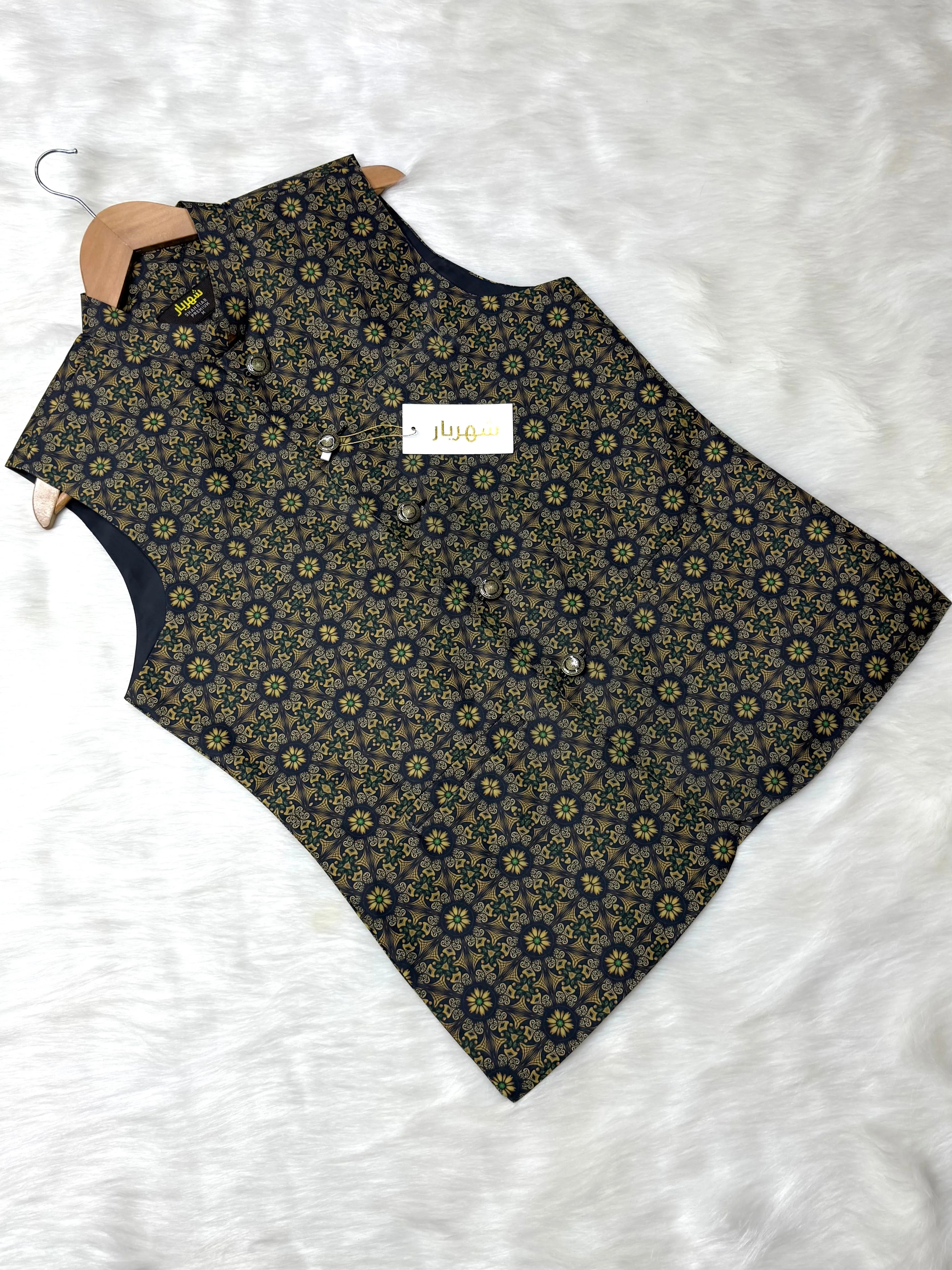 Premium Black Spider Waistcoat কোড - 331 - Shahriar Premium