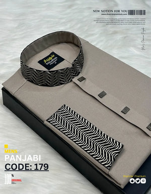 Wave Embrodery Gray কোড - 179 - Shahriar Premium