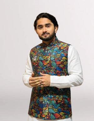 Premium 3D leaf Waistcoat কোড - 346 - Shahriar Premium