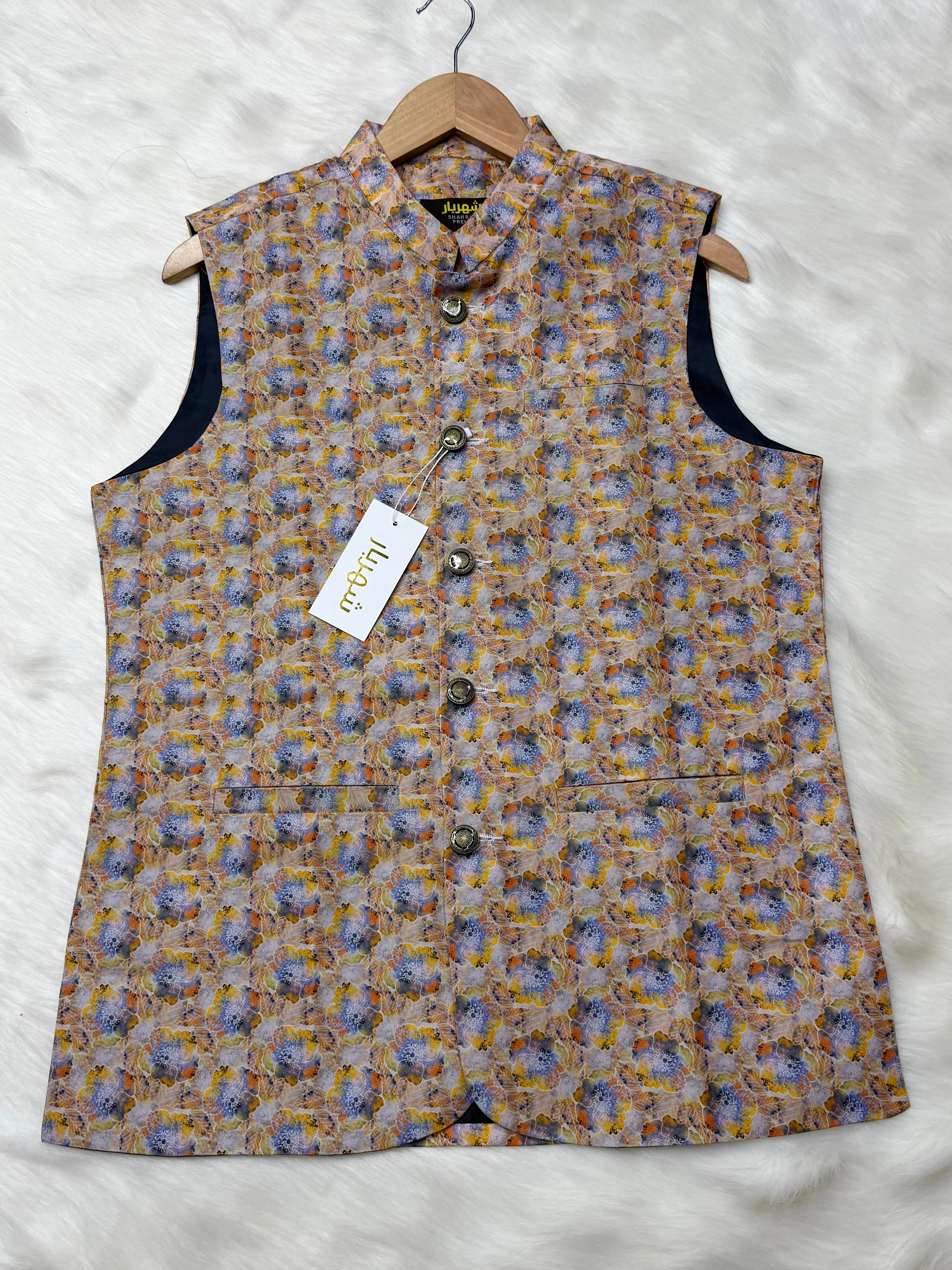 Premium Coral Waistcoat কোড - 343 - Shahriar Premium