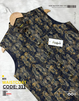 Premium Lotus Black Waistcoat কোড - 311 - Shahriar Premium