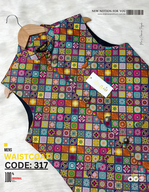 Premium Star Orange Waistcoat কোড - 317 - Shahriar Premium