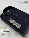 Saw Embroidery Black Panjabi কোড-363