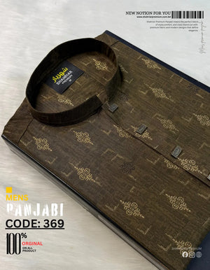 Royal Afsan Deep Olive Panjabi কোড - 369 - Shahriar Premium