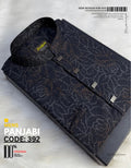 Dark Flower Orange Panjabi কোড-392