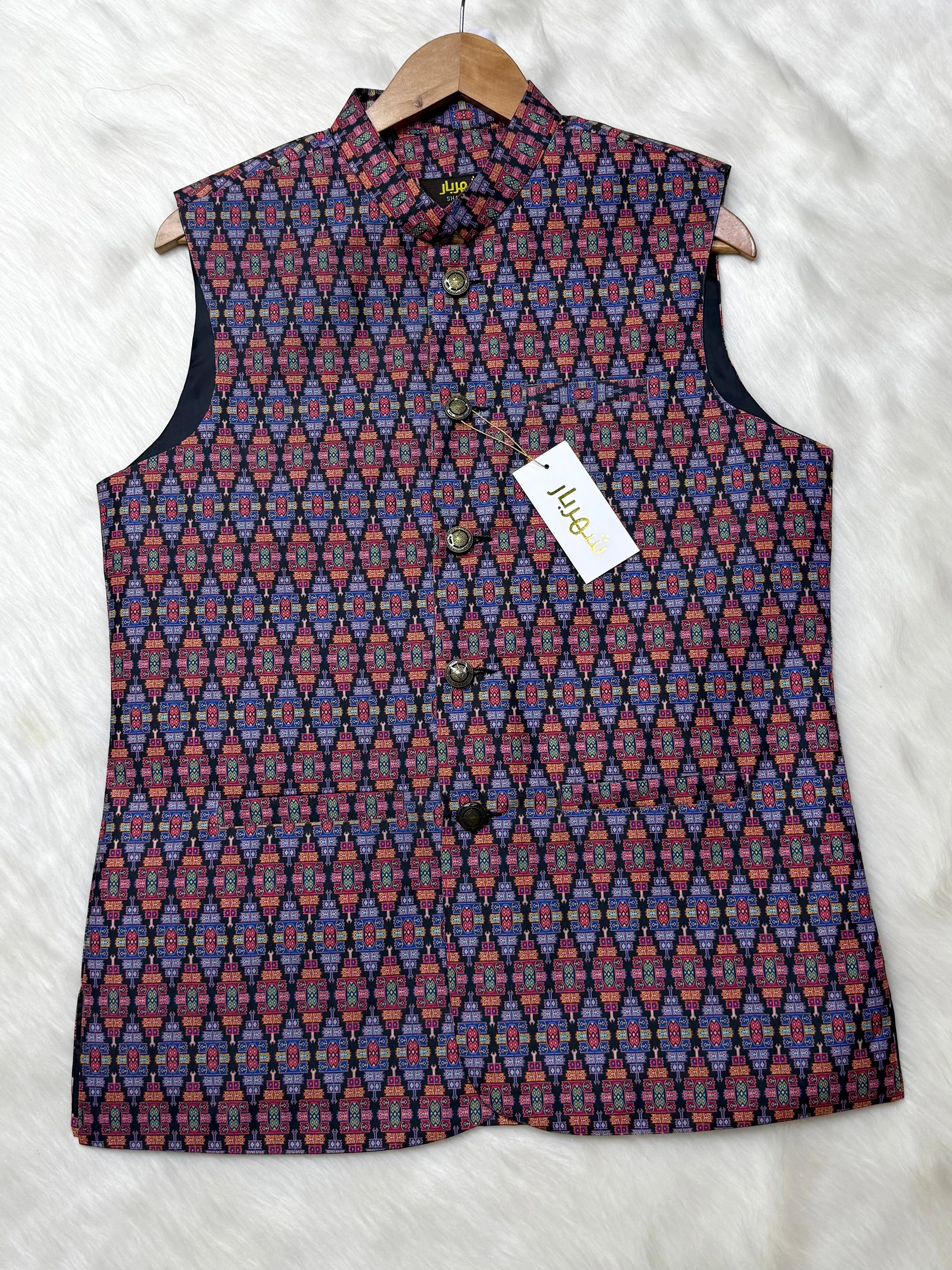 Premium Rainbow Chess Waistcoat কোড - 323 - Shahriar Premium