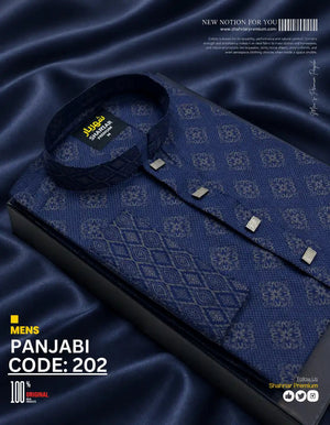 Giza Contrast1 Blue Panjabi কোড-202 - Shahriar Premium