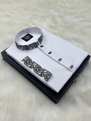 Circel Embroidery White কোড - 171 - Shahriar Premium