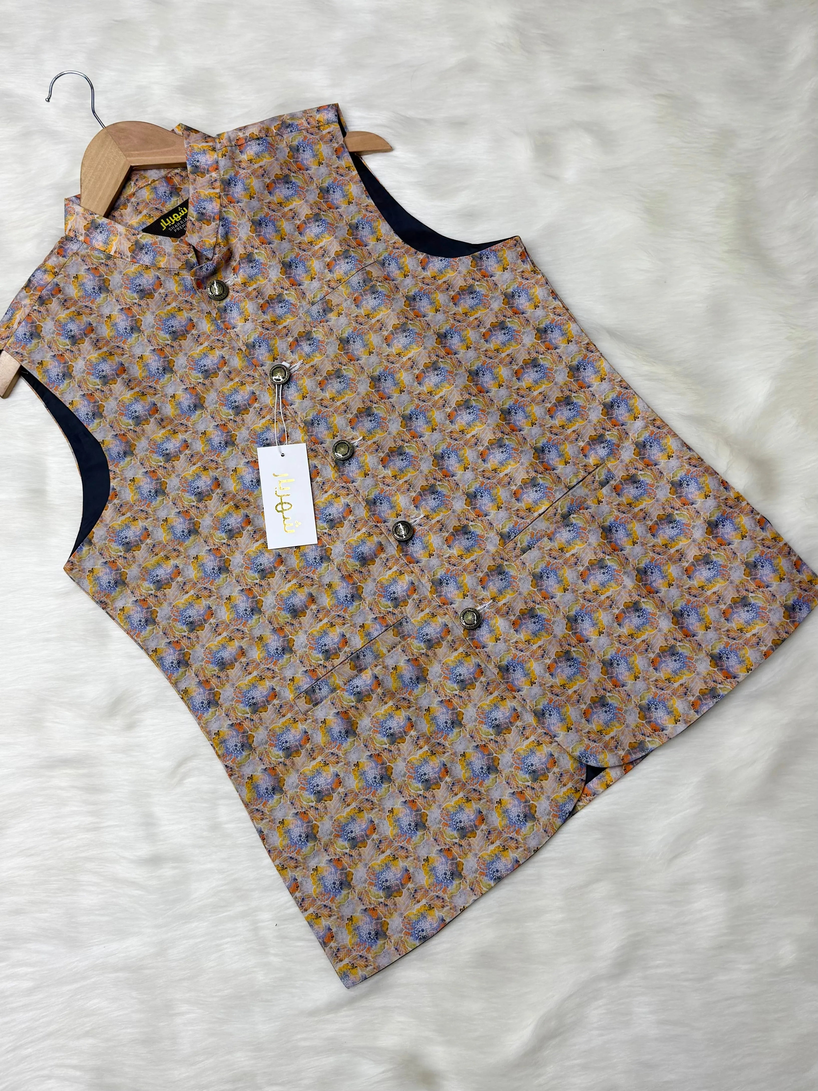 Premium Coral Waistcoat কোড - 343 - Shahriar Premium