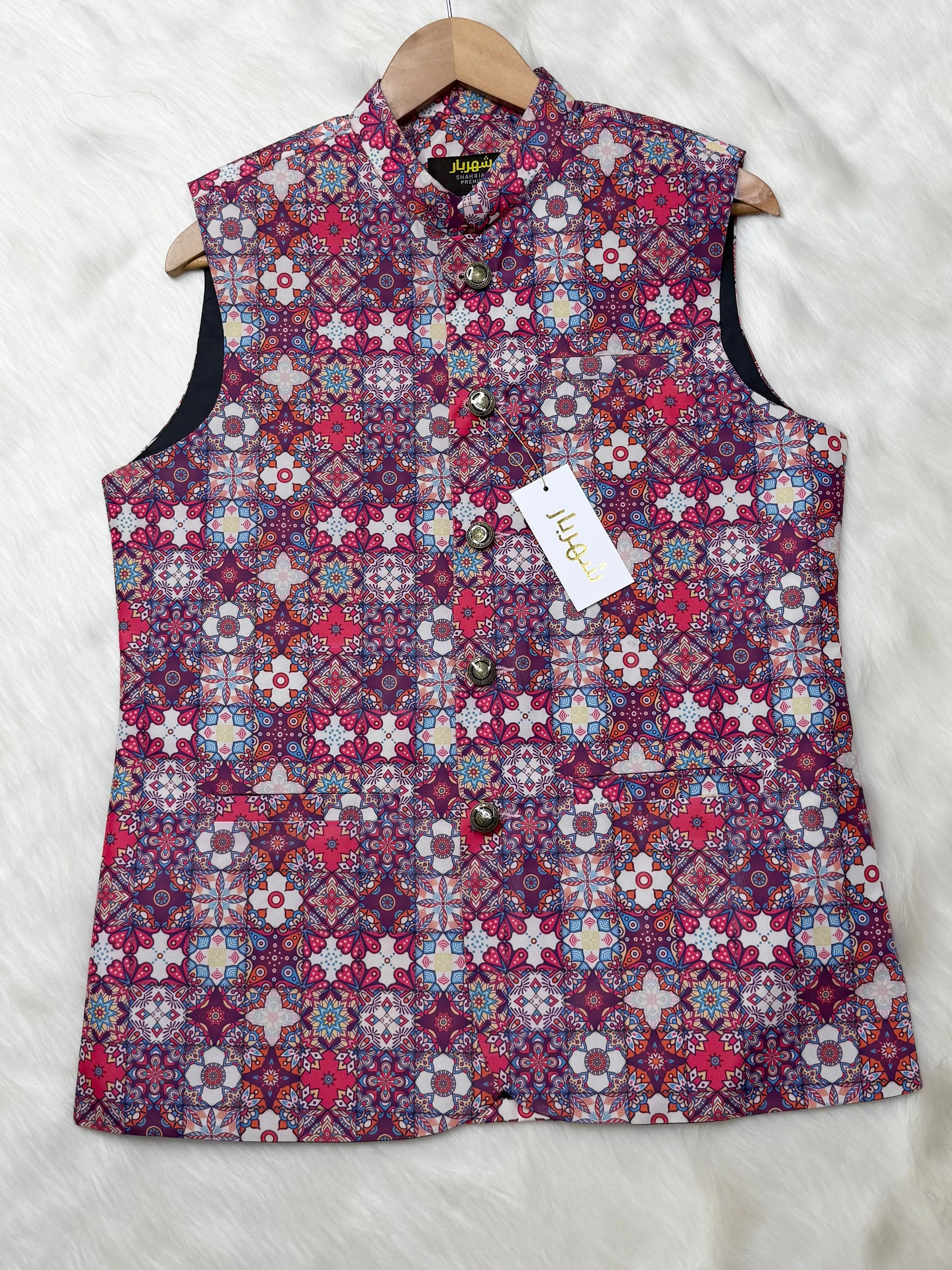 Premium Star Babe Pink Waistcoat কোড - 326 - Shahriar Premium