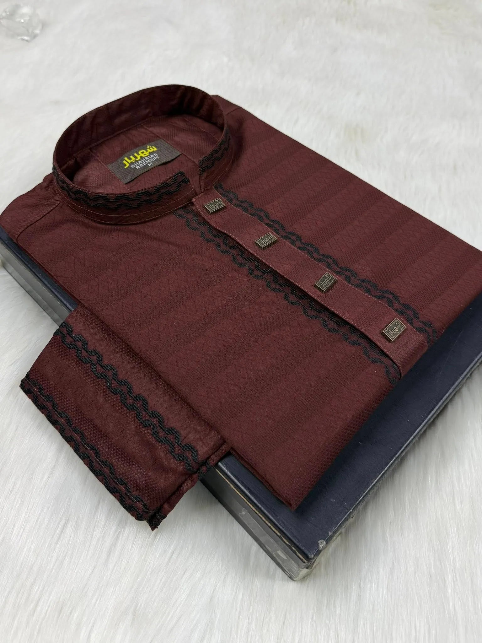 Imperial Wine Maroon Panjabi কোড - 372 - Shahriar Premium