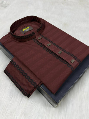 Imperial Wine Maroon Panjabi কোড - 372 - Shahriar Premium