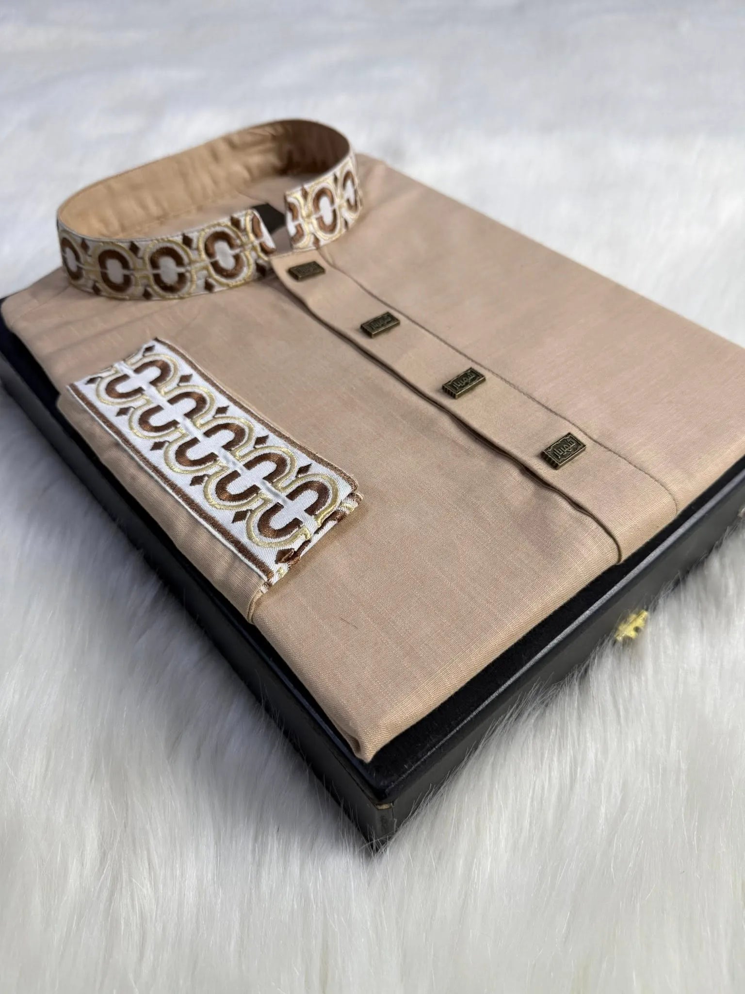 Desert Beige Royal Edition Panjabi কোড - 387 - Shahriar Premium