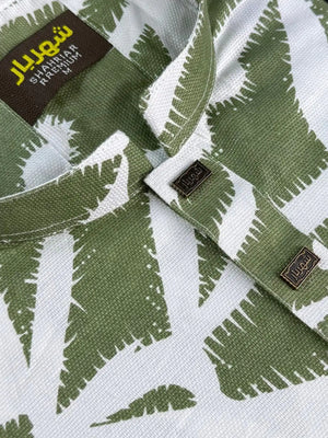 Palm leaf Parrot Green Panjabi কোড-404 - Shahriar Premium