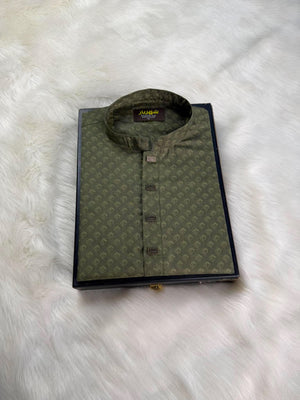 Squar Digital Olive Panjabi কোড-437 - Shahriar Premium