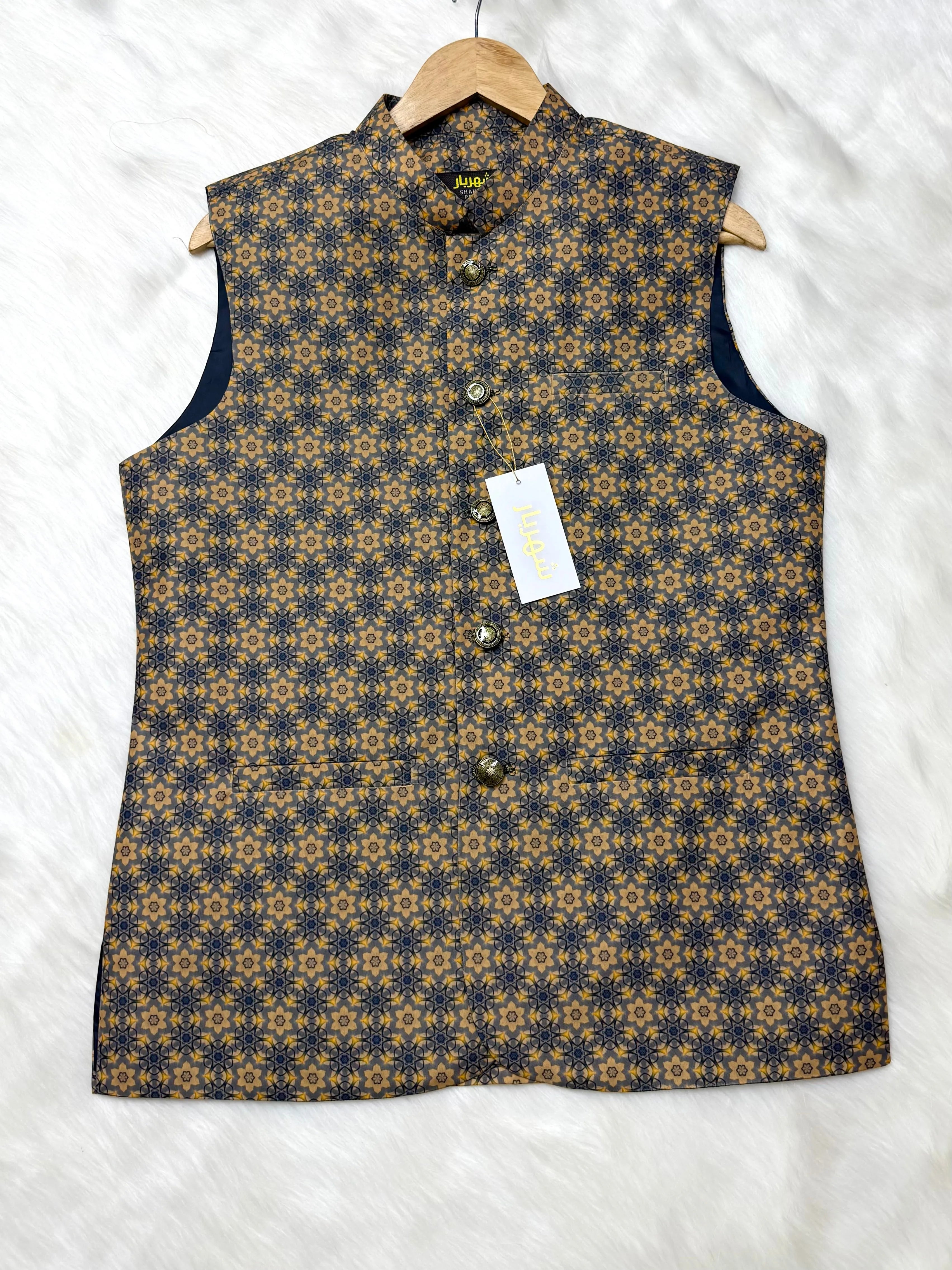 Premium Sunflower Waistcoat কোড - 324 - Shahriar Premium
