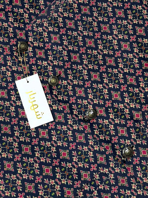 Black & Red Pattern Waistcoat কোড - 335 - Shahriar Premium