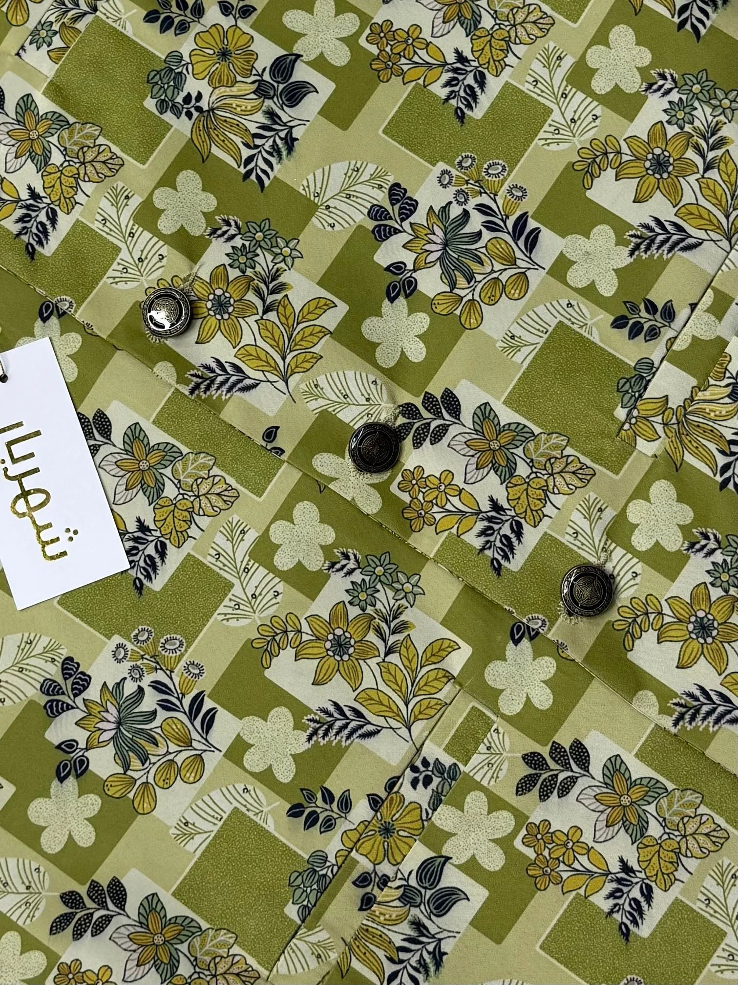 Premium Olive Flower Waistcoat কোড - 321 - Shahriar Premium