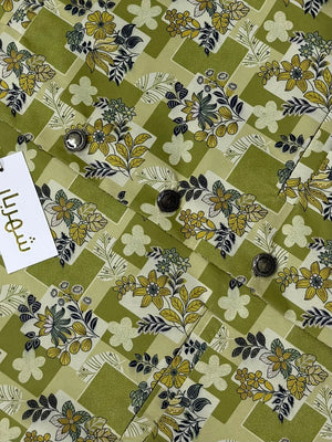 Premium Olive Flower Waistcoat কোড - 321 - Shahriar Premium