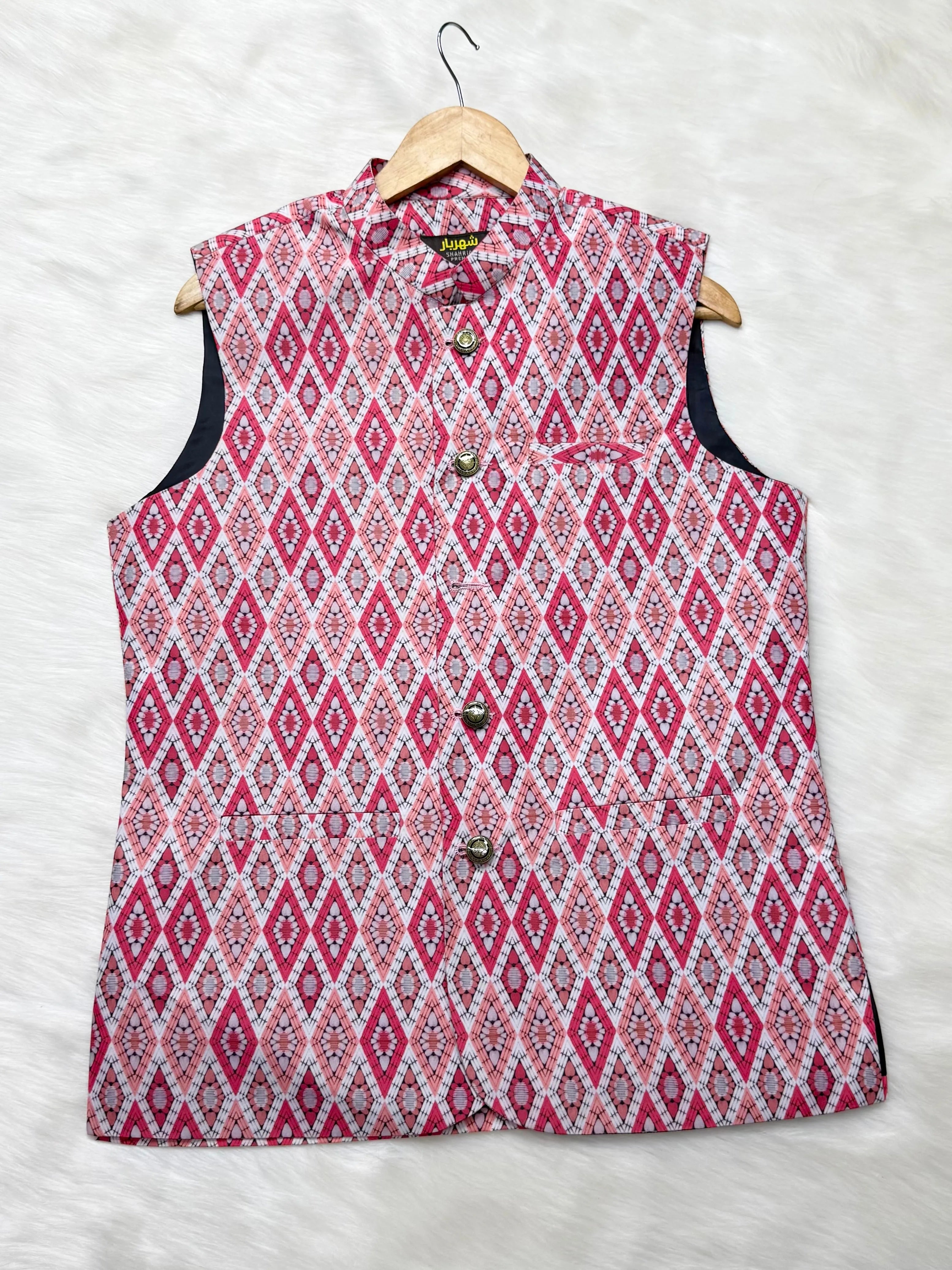 Premium Trainggle Pink Waistcoat কোড - 345 - Shahriar Premium