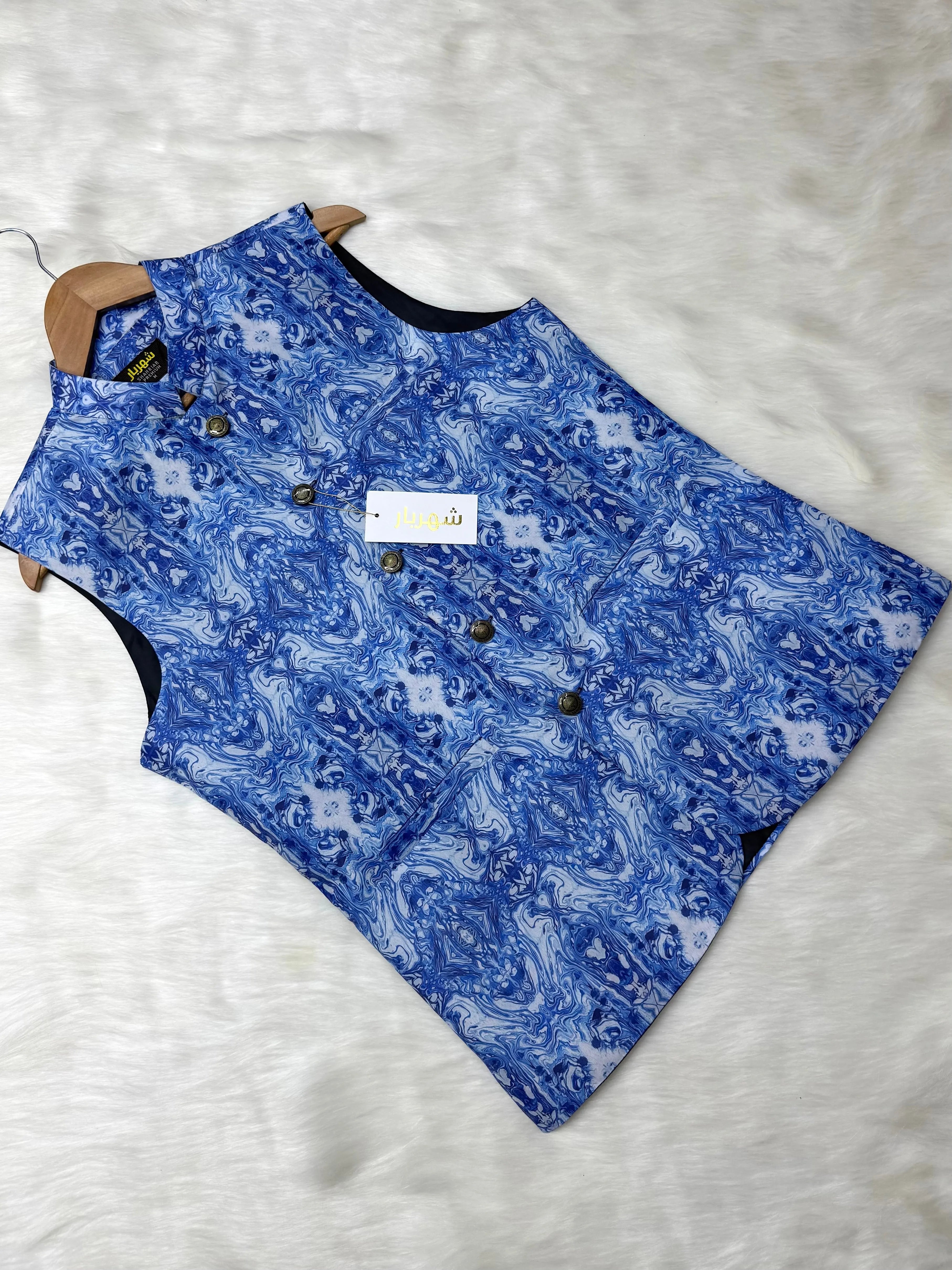 Premium Sea wave Waistcoat কোড - 325 - Shahriar Premium