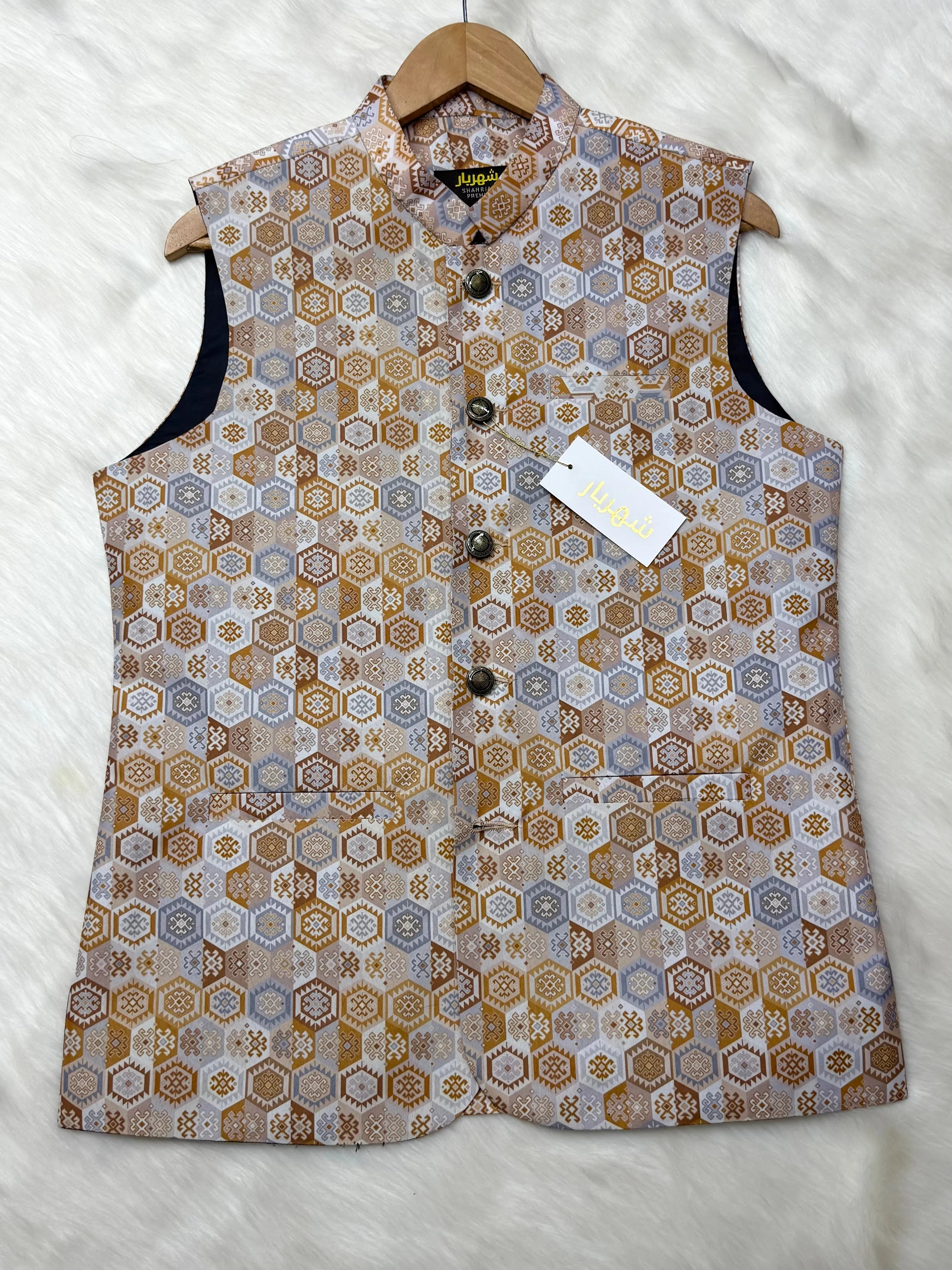 Premium Honeycomb Waistcoat কোড - 314 - Shahriar Premium