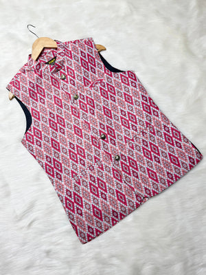 Premium Trainggle Pink Waistcoat কোড - 345 - Shahriar Premium