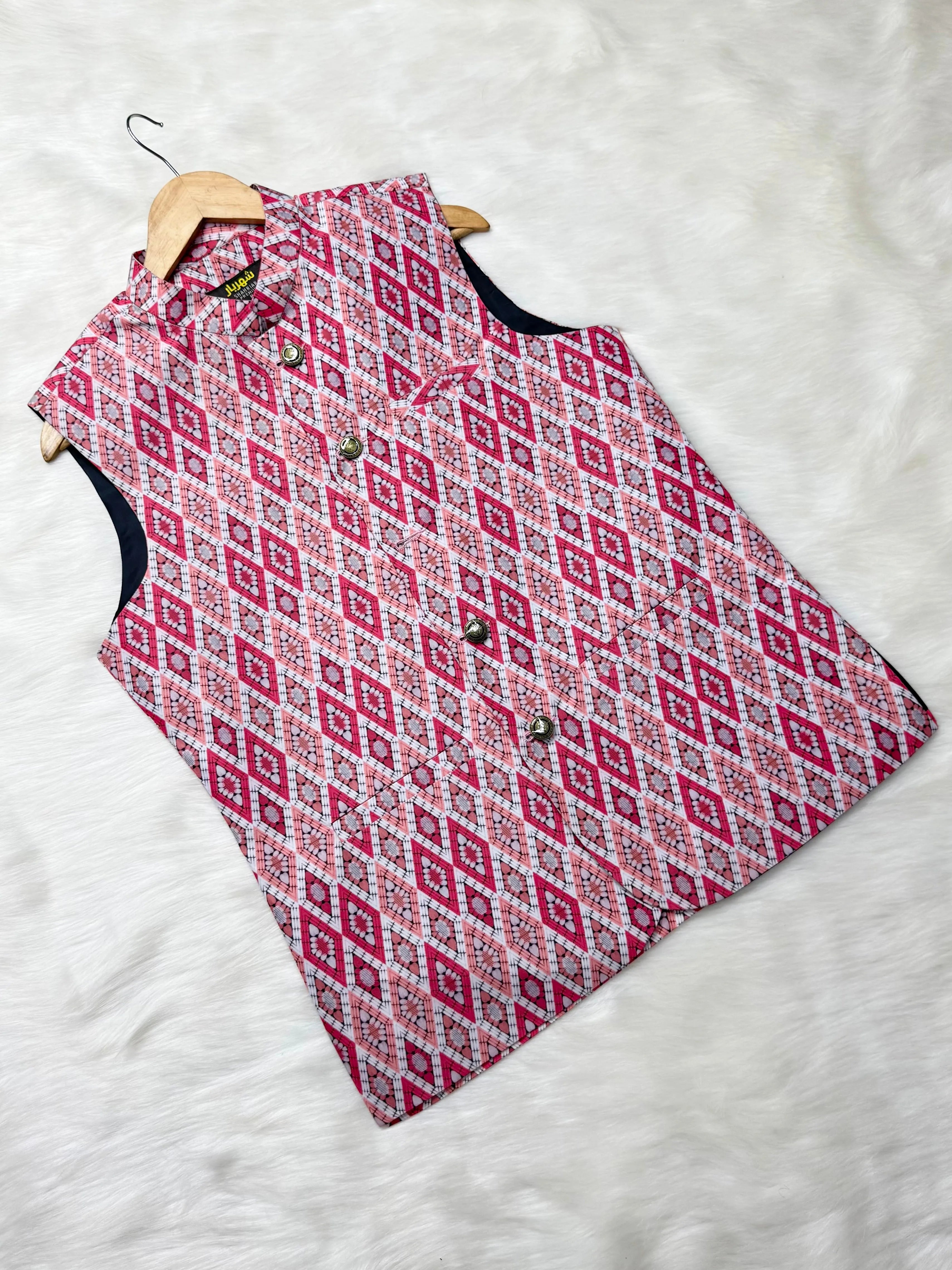 Premium Trainggle Pink Waistcoat কোড - 345 - Shahriar Premium