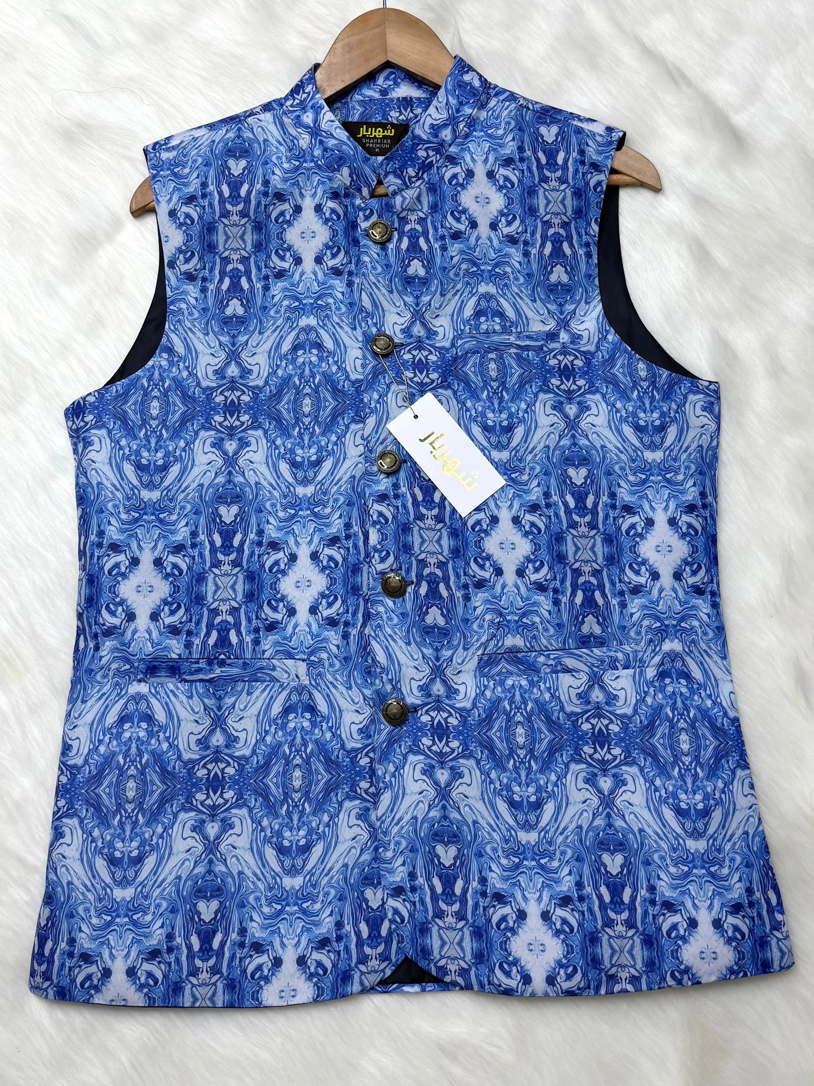 Premium Sea wave Waistcoat কোড - 325 - Shahriar Premium