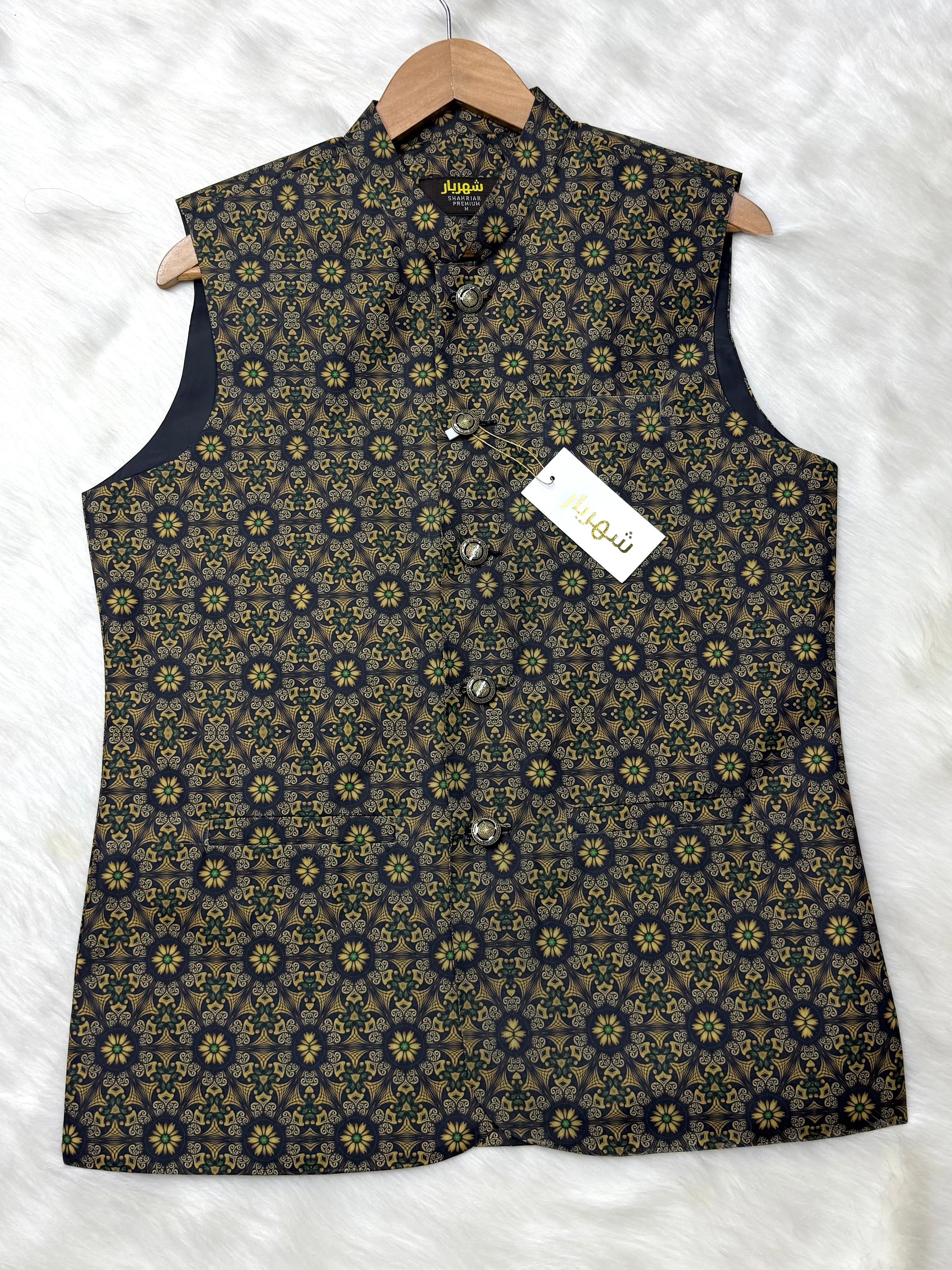 Premium Black Spider Waistcoat কোড - 331 - Shahriar Premium