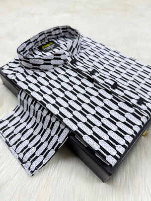 Chain Cotton Black Panjabi কোড - 366 - Shahriar Premium