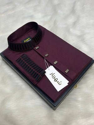 Piller Embrodery Burgendy কোড - 264 - Shahriar Premium