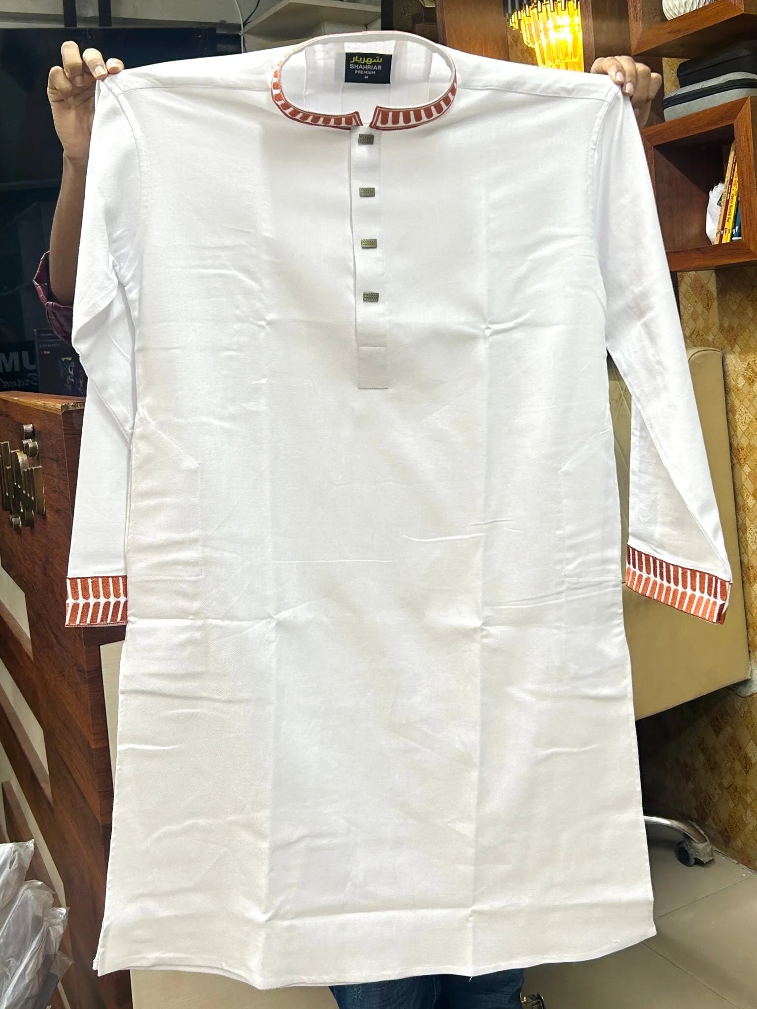 Piller Embrodery White কোড - 262 - Shahriar Premium
