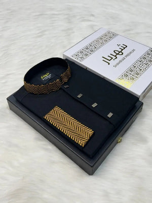 Wave Embrodery Black কোড - 177 - Shahriar Premium